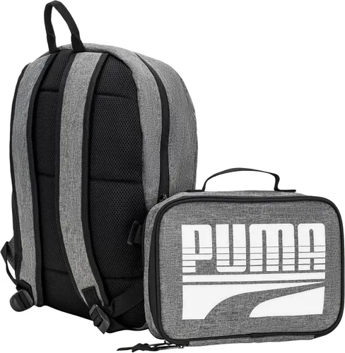 Miniatura 3 de PUMA - Combo de juego de mochila y lonchera para niños, GrisMulti