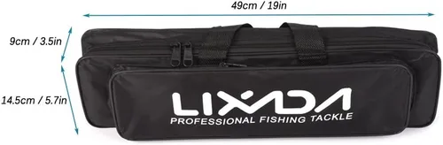 Miniatura 4 de Kit completo de carrete de caña de pescar con 2 cañas de pescar telescópicas de 6.9 ft, 2 carretes de señuelos de pesca ganchos accesorios bolsa