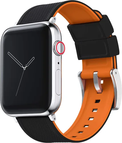Miniatura 10 de Barton Watch Bands - Extensibles de silicona Elite para reloj - Accesorios y adaptadores negros con deposición física de vapor, de liberación