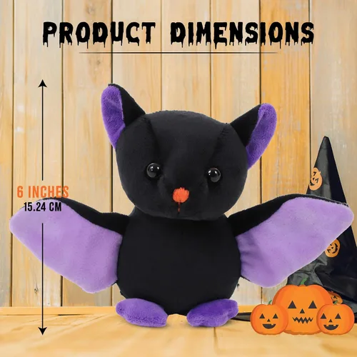 Miniatura 5 de Animal de peluche espeluznante de murciélago de Halloween, adorable juguete de peluche de murciélago lindo y espeluznante, decoración perfecta