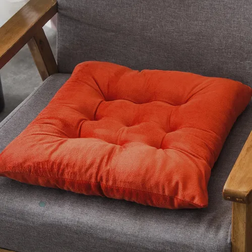 Miniatura 6 de Juego de 2 cojines para sillas de comedor con lazos, almohadilla antideslizante para silla de cocina para interior y tapete de asiento de comedor