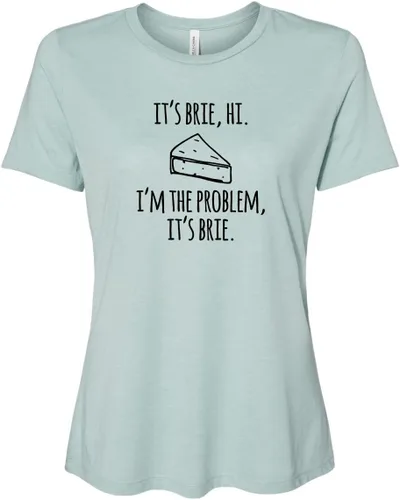 Miniatura 10 de Cute Women's Screen Printed Crew Neck Tee, Shirts With Sayings, Dusty Blue or Olive