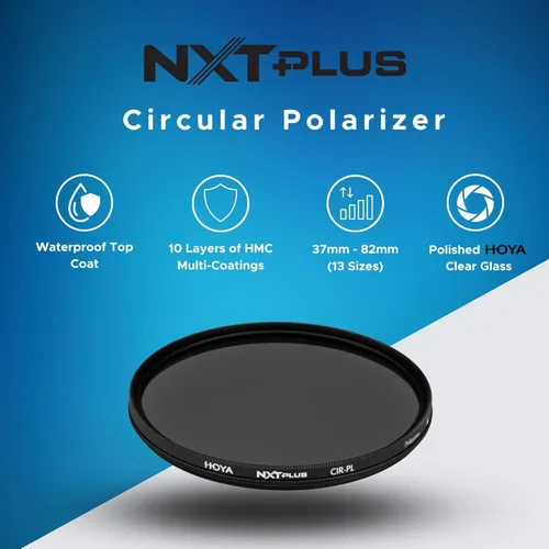 Miniatura 2 de Hoya NXT Plus Filtro Polarizador de 37 mm — Filtro Circular Polarizador con Capa Superior Impermeable, Recubrimientos HMC de 10 Capas, Factor