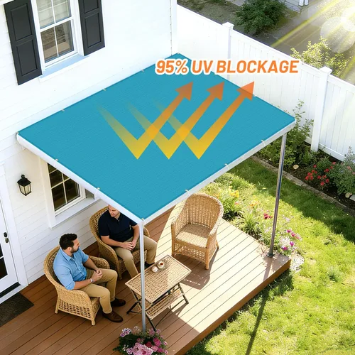 Miniatura 7 de LOVE STORY HC-027 - Toldo de tela con ojales, cubierta con 95% de protección ultravioleta para pérgola y patio al aire libre, 10 x 12 pies