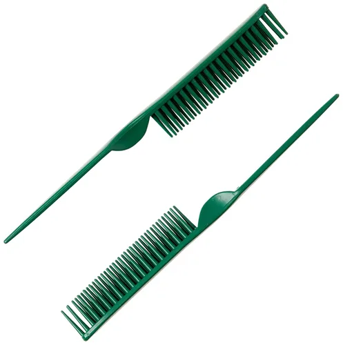 Miniatura 3 de CocoBlack Naturals Peine de peinado de 3 filas para desenredar, definir y separar rizos (verde)