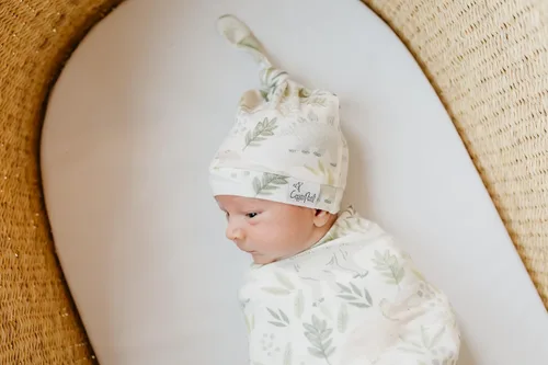 Miniatura 49 de Copper Pearl Gorro de bebé con nudo superior elástico suave Millie