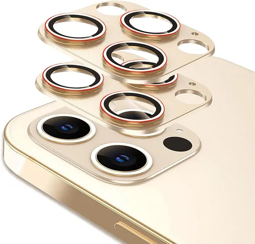 Miniatura 10 de Protector de lente de cámara de metal compatible con iPhone 13 Pro Max/iPhone 13 Pro Cubierta de cámara de metal Protector de pantalla de vidrio