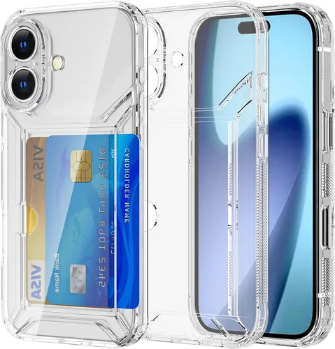 Miniatura 29 de AICase Funda protectora para iPhone 16 compatible con iPhone 16, delgada, ligera, transparente [no amarillenta] Diseño vibrante