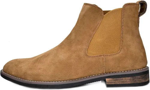 Miniatura 2 de Bruno Marc - Botines de gamuza de cuero para hombre tipo Chelsea