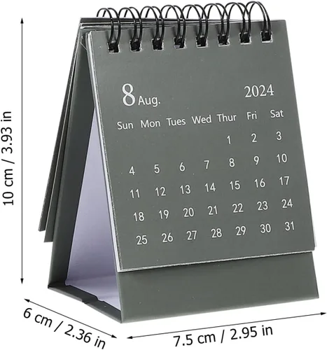 Miniatura 2 de NUOBESTY 6 piezas mini calendario de escritorio 2024 pequeño calendario de escritorio portátil mini calendario de mesa de pie para oficina en casa