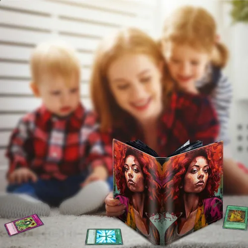 Miniatura 7 de Carpeta para tarjetas de intercambio, 9 bolsillos para tarjetas intercambiables, 360 bolsillos de doble cara, funda para tarjetas