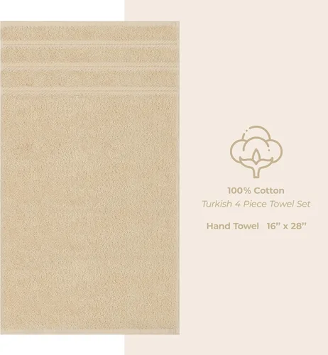 Miniatura 4 de American Soft Linen - Toallas de mano para baño, 100% algodón turco, juego de 4 toallas, 600 GSM, toallas de mano, cara, para cocina, toallas