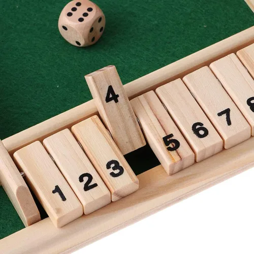 Miniatura 4 de Shut The Box Close The Wooden Box 4 10 Juego de mesa de números