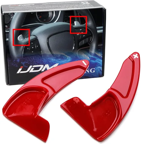 Miniatura 10 de iJDMTOY Extensiones de paleta grandes con acabado en negro brillante compatibles con Dodge Challenger Charger Durango, Grand Cherokee, 300/300C