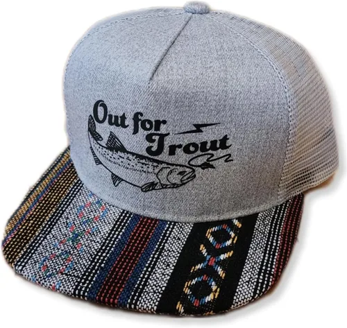 Miniatura 4 de ThatsRad Out for Trout Corduroy Snapback Sombrero Gorra Pesca con Mosca Pescador