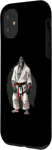 Miniatura 2 de iPhone 11 Gorilla In Judo Uniforme - Estuche japonés de artes marciales