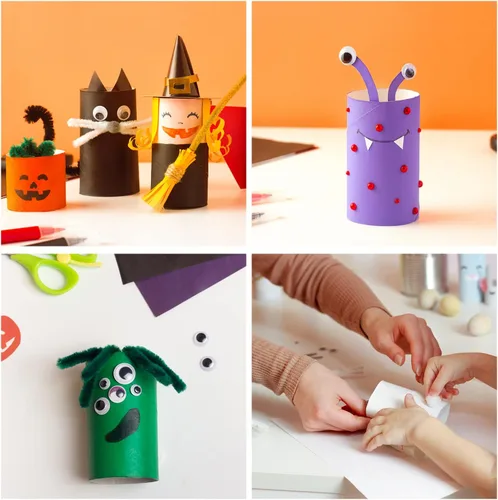 Miniatura 7 de DOITEM Suministros de manualidades con limpiapipas, más de 1000 piezas, incluyendo limpiapipas, ojos googly, pompones, plumas, palos, lentejuelas