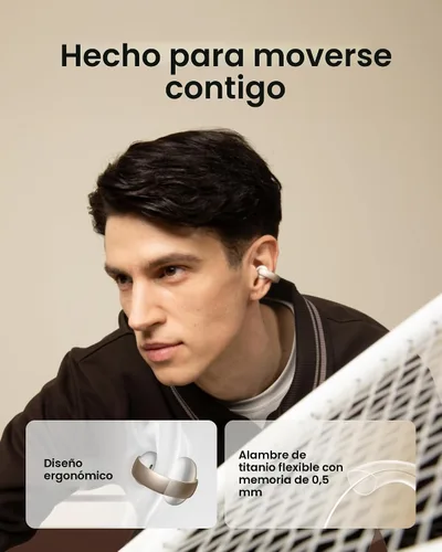 Miniatura 3 de Soundcore AeroClip de Anker, Auriculares de oído abierto, Auriculares de clip, Comodidad adaptativa, Llamadas claras con 4 micrófonos y AI, Ajuste