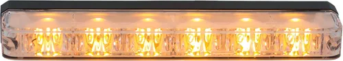 Buyers Products 8892800 - Luz estroboscópica LED ultra brillante de perfil estrecho de 5 pulgadas, ámbar, 6 LED con intermitente síncrono y alterno,