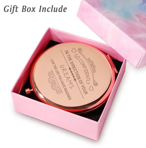 Miniatura 5 de Regalos inspiradores para mujeres, regalos personalizados para el día de la madre, cumpleaños, graduación, amistad, regalo único de espejo compacto