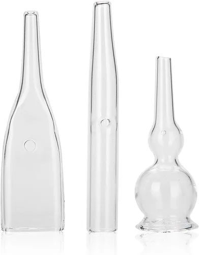 Kit de tubo de vidrio al vacío, 3 piezas, eliminación de puntos negros, aspirador de poros de succión facial para limpiador facial, máquina de
