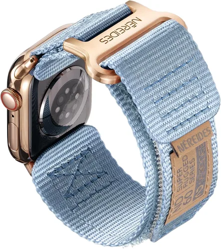 Miniatura 27 de Nereides Compatible con Correa de Apple Watch Ultra 3/2/1, Correa Deportiva de Nylon con Diseño Tejido para 49 mm (L, Negro)