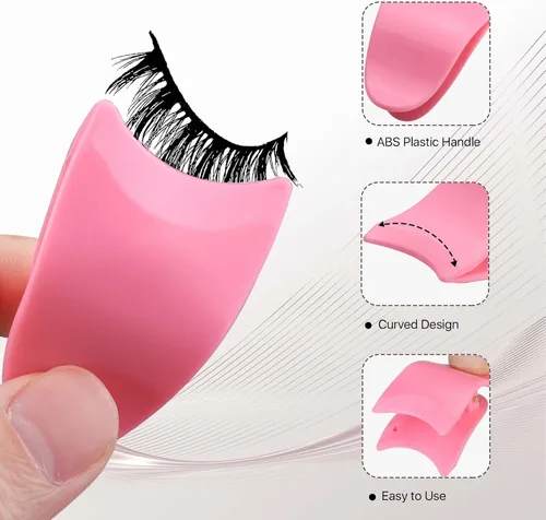 Miniatura 5 de Herramienta aplicadora de pestañas de 1.378 in de ancho, 1 pinza para pestañas postizas, color rosa
