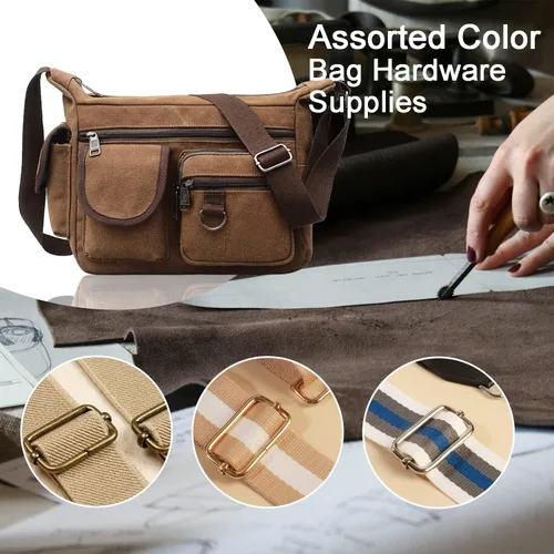 Miniatura 4 de CooBigo Paquete de 25 hebillas deslizantes ajustables de metal de 1 pulgada, ajustador rectangular Tri-Glide, deslizador de correa de tirantes