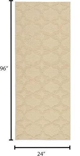 Miniatura 316 de Garland Rug Sparta - Alfombra antideslizante de polipropileno de 2 pies x 12 pies, color negro, ideal para salas de estar y pasillos, elegante