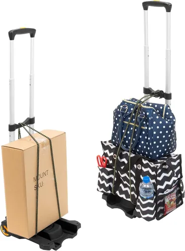 Miniatura 3 de Mount-It! Carrito de equipaje plegable con ruedas Fuerte, compacto, soporta 77 libras - Transporta cajas, mochilas sin problemas