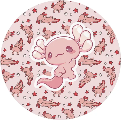 Alfombrilla de ratón rosa adorable de axolotl, alfombrillas de ratón para escritorio, linda alfombrilla de ratón de anfibio mexicano para oficina,