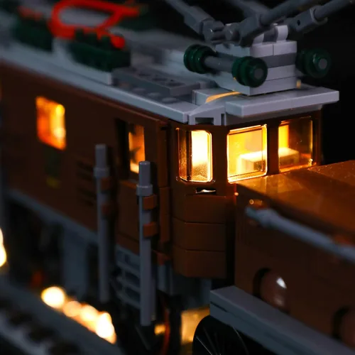 Miniatura 8 de GEAMENT Kit de luz LED compatible con locomotora de cocodrilo LEGO - Juego de iluminación para modelo de construcción Creator 10277