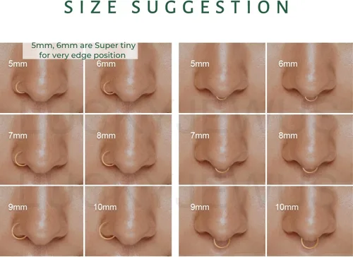 Miniatura 31 de Small Gold or Sterling Silver Huggie Hoop Earrings for Women Cartilage Nose Helix Tragus
