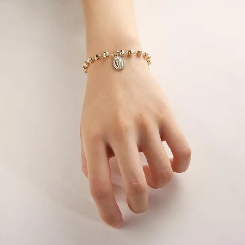 Miniatura 67 de HZMAN Pulsera de cruz con cuentas de rosario virgen de Guadalupe ajustable para mujer, regalo de joyería