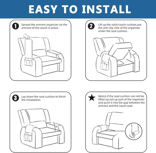 Miniatura 6 de XMAYODS Funda impermeable para sillón con reposabrazos, fundas antideslizantes para sofá y reposacabezas, fundas para respaldo, fundas para sillón