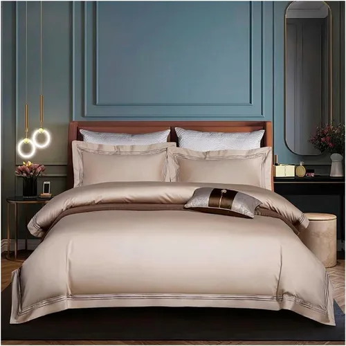Miniatura 12 de Juego de ropa de cama de algodón egipcio de 1000 hilos, 4/6 piezas, tamaño doble, queen, king, bordado, funda de edredón, sábana, funda de almohada