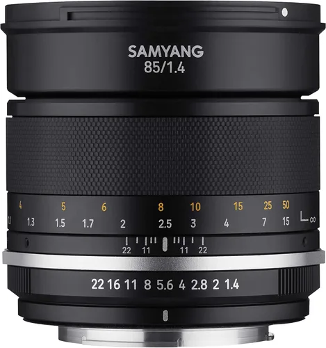 Miniatura 2 de Samyang Lente de teleobjetivo de alta velocidad sellada F1.4 MK2 de 3.346 in para Fuji X, marco completo, enfoque manual suave, Bokeh de 9