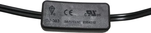 Miniatura 7 de Cable de repuesto para lámpara de sal de 6 pies con interruptor de encendido/apagado y base de candelabro E12, Negro