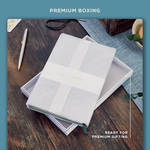 Miniatura 3 de BEECHMORE BOOKS Cuaderno rayado, 5.8 x 8.3 pulgadas, páginas rayadas A5, 160 páginas, diarios de cuero de tapa dura para mujeres, hombres, escritura
