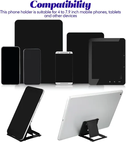 Miniatura 3 de Macarrie 24 soportes para teléfono celular, soporte universal plegable para tablet para escritorio, compatible con teléfonos inteligentes 13, 12, 11