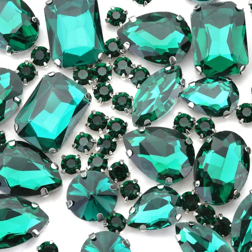 Miniatura 18 de Diamantes de imitación dorados, Choupee Diamantes de imitación para coser, Gemas de vidrio para coser, Joyas para ropa, manualidades de ropa, Garra