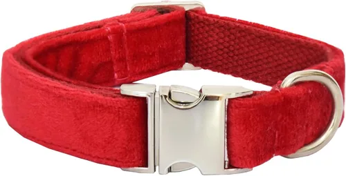 Miniatura 7 de Bubblepup Collar de terciopelo para perro, collar suave para perros pequeños, medianos y grandes