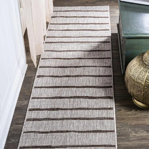 Miniatura 23 de JONATHAN Y SMB125D-210 - Alfombra de pasillo para interiores/exteriores, diseño bereber a rayas, fácil de limpiar, de alto tráfico, apta