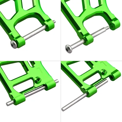 Miniatura 6 de Brazos de suspensión inferiores traseros de aluminio para Arrma 1/8 Kraton/Outcast/Notorious/Talion 6S BLX, piezas de actualización, reemplaza Verde