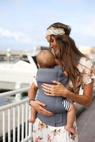 Miniatura 9 de Beco Gemini Portabebés desde Recién Nacido hasta Niño Pequeño - Portabebés Ergonómico Certificado para Bebés y Niños de 7-35 libras - Forma M, Gris