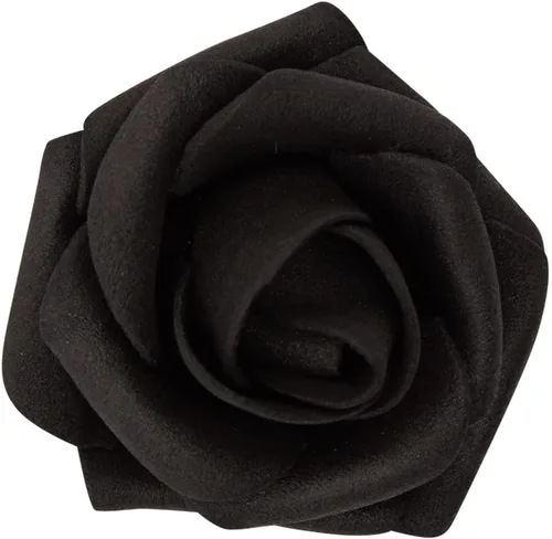 Miniatura 8 de Bright Creations Paquete de 100 flores artificiales negras, flores falsas de espuma para decoraciones de Halloween, manualidades, ramos y fiestas