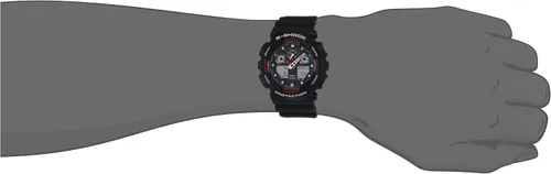 Miniatura 4 de Casio G-Shock Ana-digi World Time Reloj para hombre con esfera negra #GA100-1A4, Negro, Digital, movimiento de cuarzo
