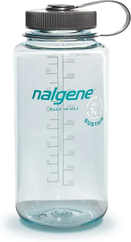 Miniatura 5 de Nalgene Sustain Tritan - Botella de agua sin BPA, 32 onzas, boca ancha, gris con tapa negra y botella de agua Sustain Tritan sin BPA fabricada