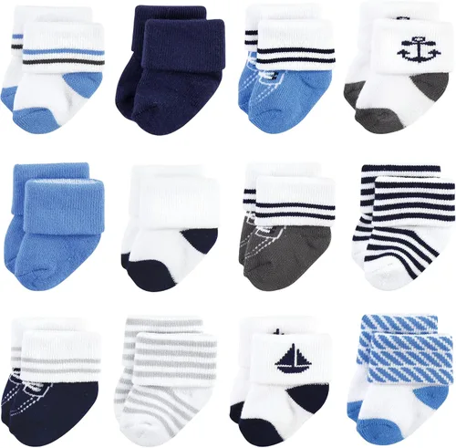 Miniatura 120 de Hudson Baby - Calcetines de algodón para bebés recién nacidos y Terry para niñas bebés