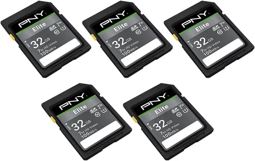 Miniatura 2 de PNY Tarjeta de memoria flash Elite Class 10 U1 V10 SDHC de 32 GB – lectura de 100 MB/s, clase 10, U1 Full HD, UHS-I, tamaño completo SD